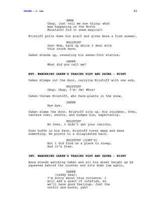 Script O Frozen Frozen screenplay | PDF