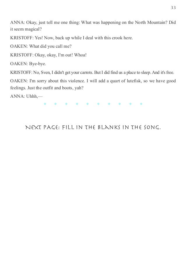 Frozen Script Pdf