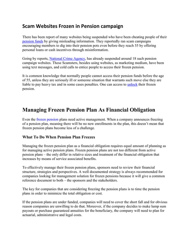 Frozen pension 1 PDF