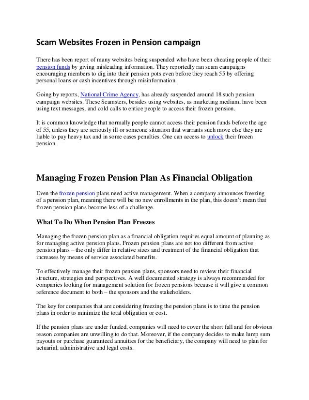 Frozen Pension 1