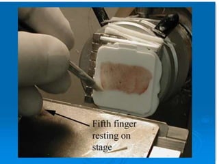 Frozen section and cryostat