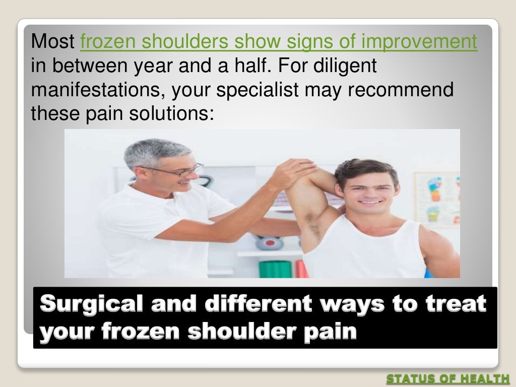 Frozen shoulder surgical and non surgical pain solutions