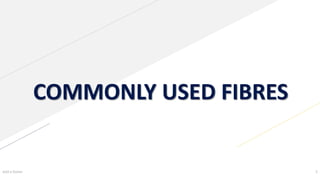 COMMONLY USED FIBRES
Add a footer 5
 