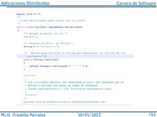 Aplicaciones Distribuidas Carrera de Software
Ph.D. Franklin Parrales 153
30/01/2023
 