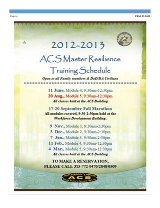 Page 14   FRSA FLASH
 