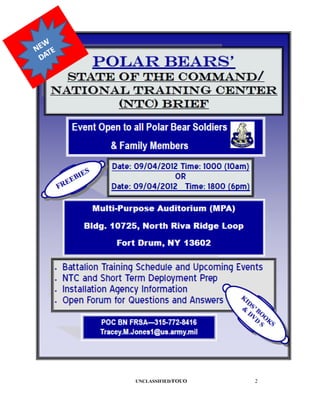 UNCLASSIFIED/FOUO   2
 