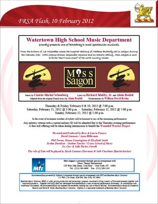 FRSA Flash, 10 February 2012
 