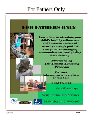 For Fathers Only




FRSA FLASH                      Page 6
 