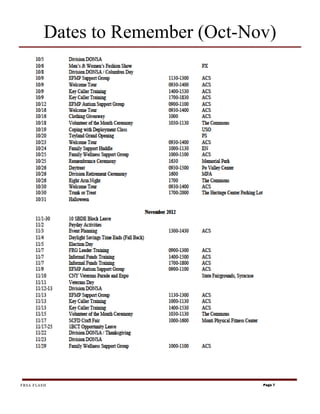 Dates to Remember (Oct-Nov)




FRSA FLASH                        Page 7
 