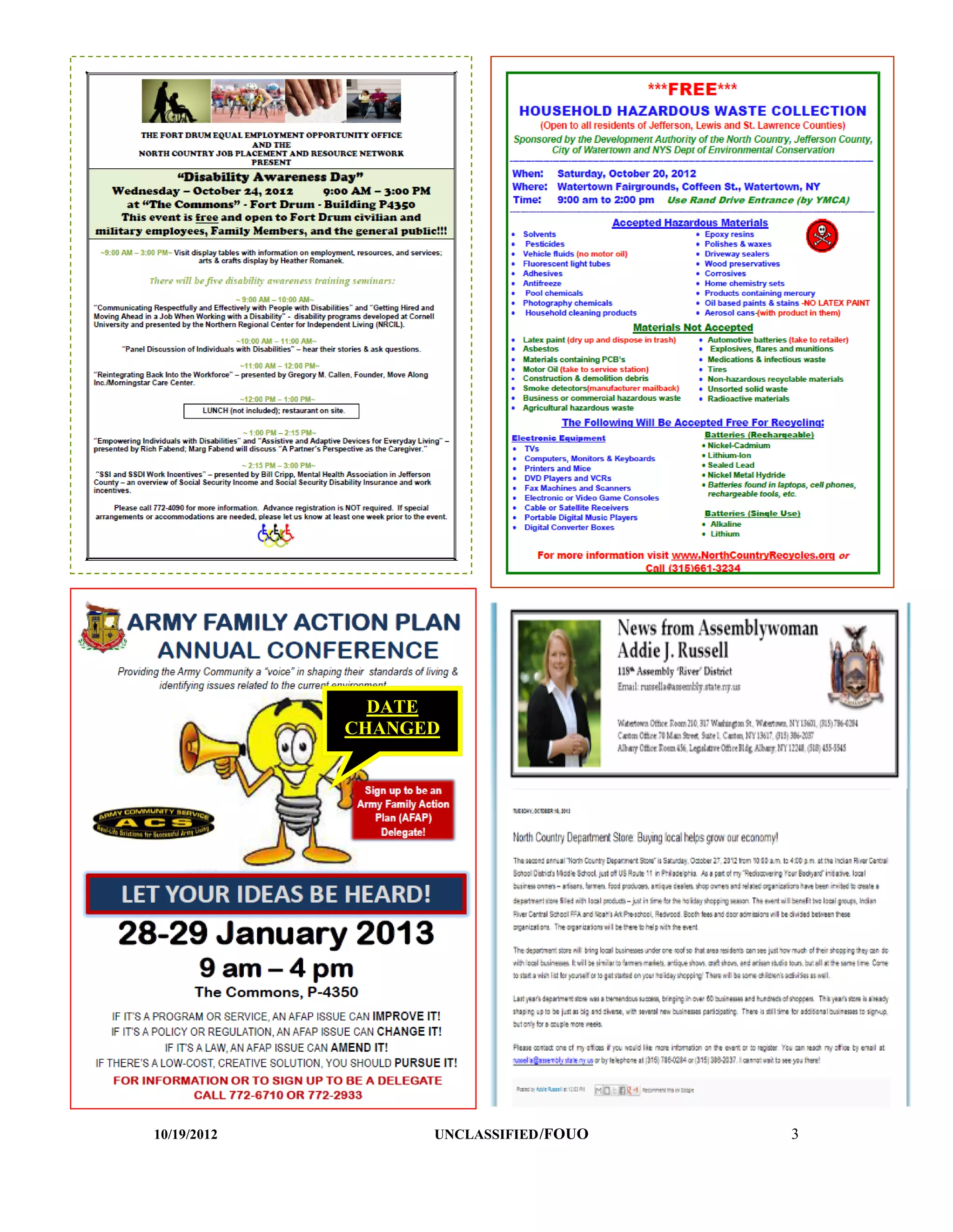 DATE
             CHANGED




10/19/2012         UNCLASSIFIED /FOUO   3
 