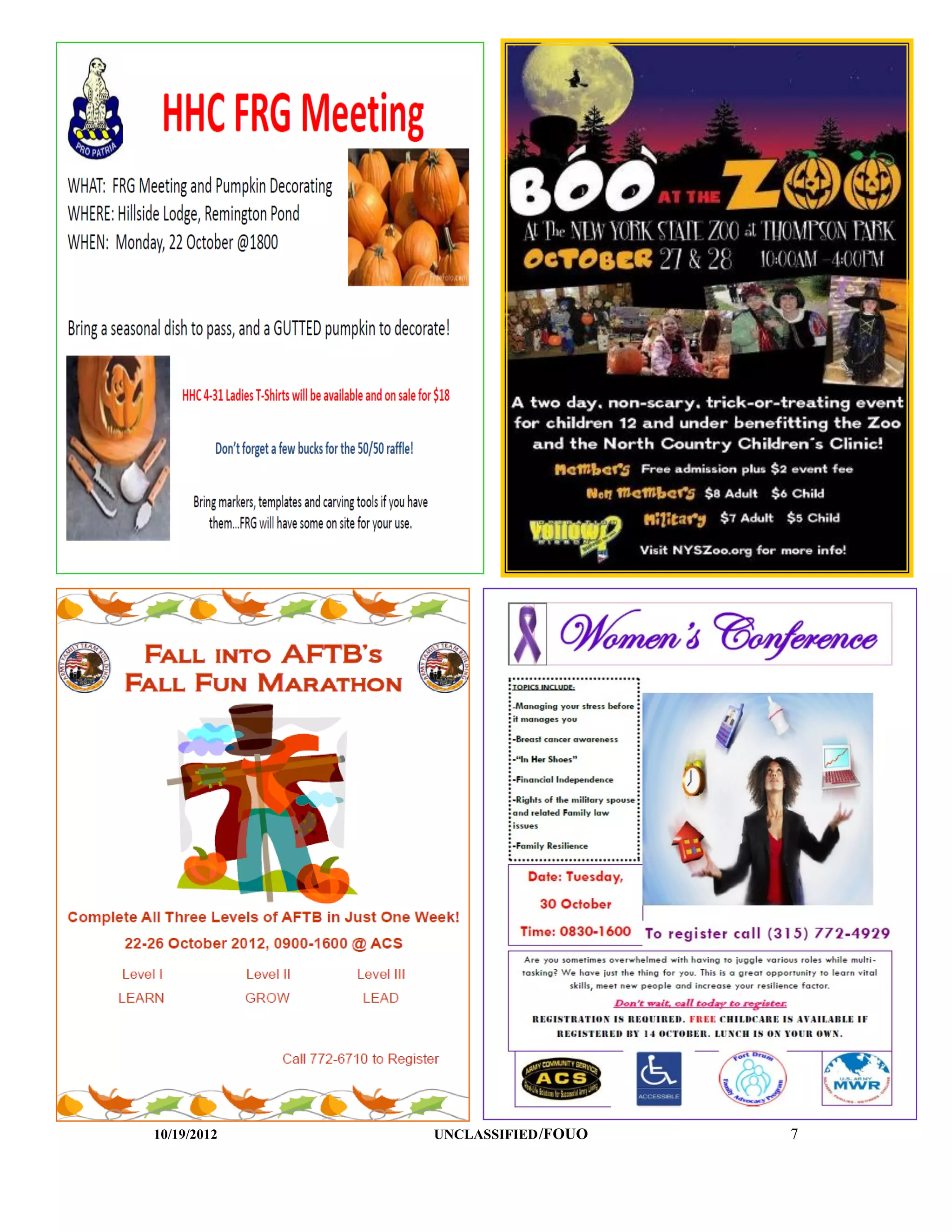 10/19/2012   UNCLASSIFIED /FOUO   7
 