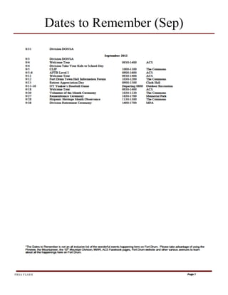 Dates to Remember (Sep)




FRSA FLASH                             Page 7
 