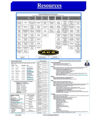 Resources




9/21/2012     UNCLASSIFIED /FOUO   10
 