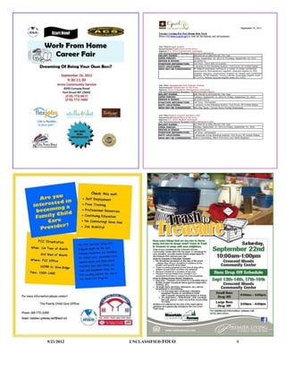 9/21/2012   UNCLASSIFIED /FOUO   4
 