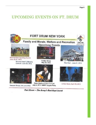 Page 9




UPCOMING EVENTS ON FT. DRUM
 