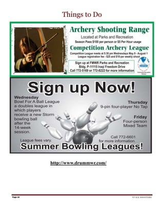 Things to Do




          http://www.drummwr.com/




Page 19                             TF SIX SHOOTERS
 