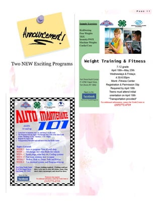 P a g e   1 1




Two NEW Exciting Programs
 