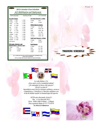P a g e   7




TRAINING SCHEDULE
 