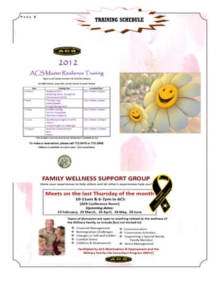 P a g e   8
              TRAINING SCHEDULE
 