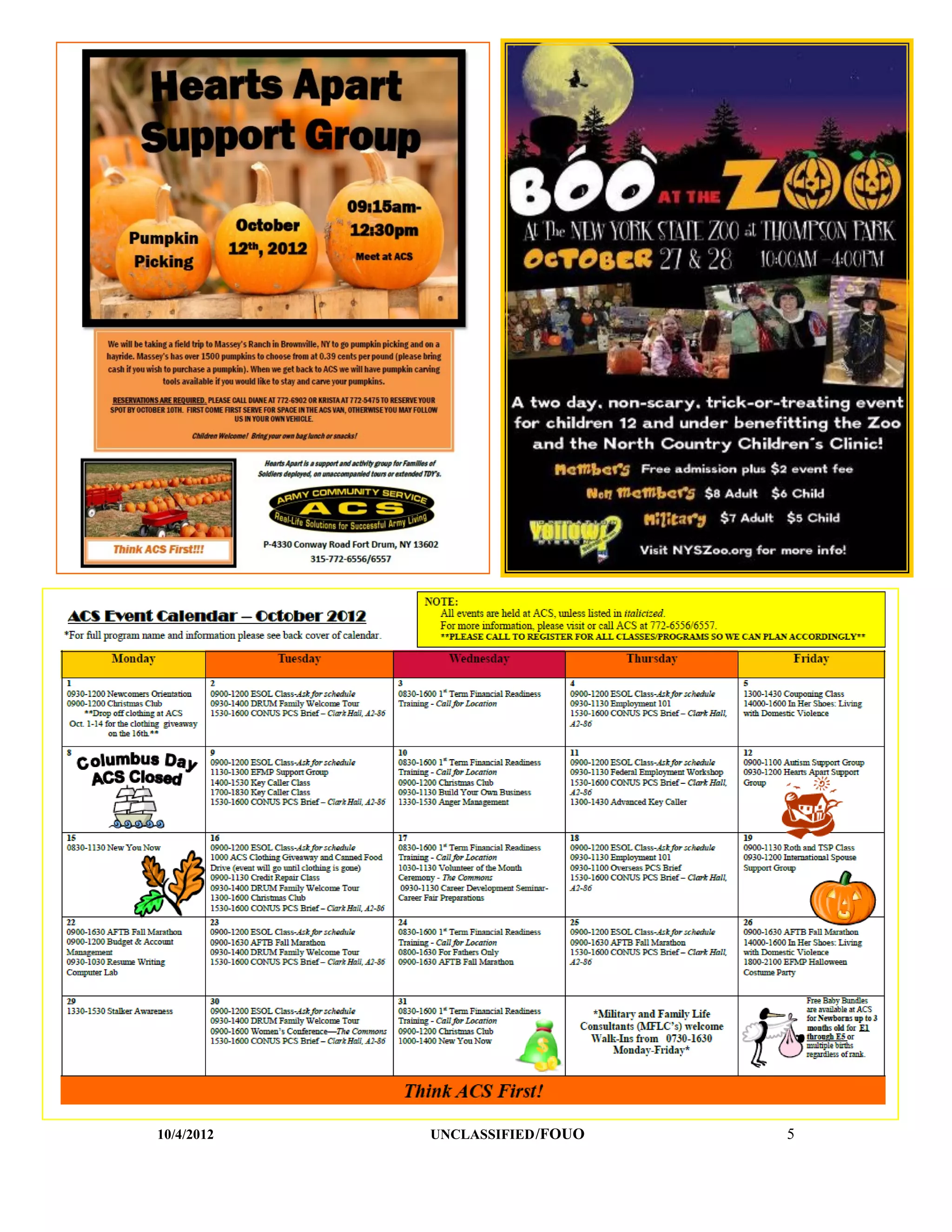 10/4/2012   UNCLASSIFIED /FOUO   5
 