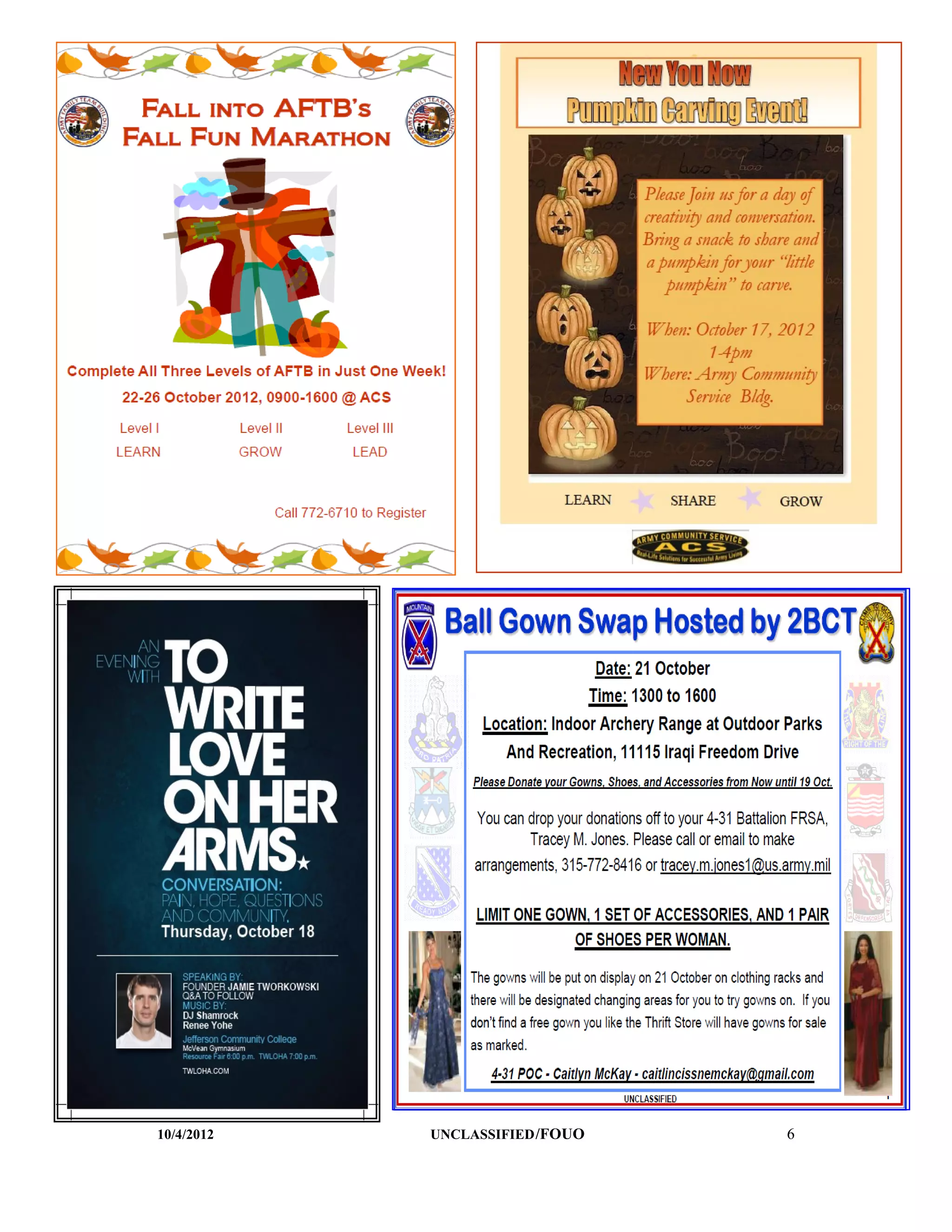 10/4/2012   UNCLASSIFIED /FOUO   6
 