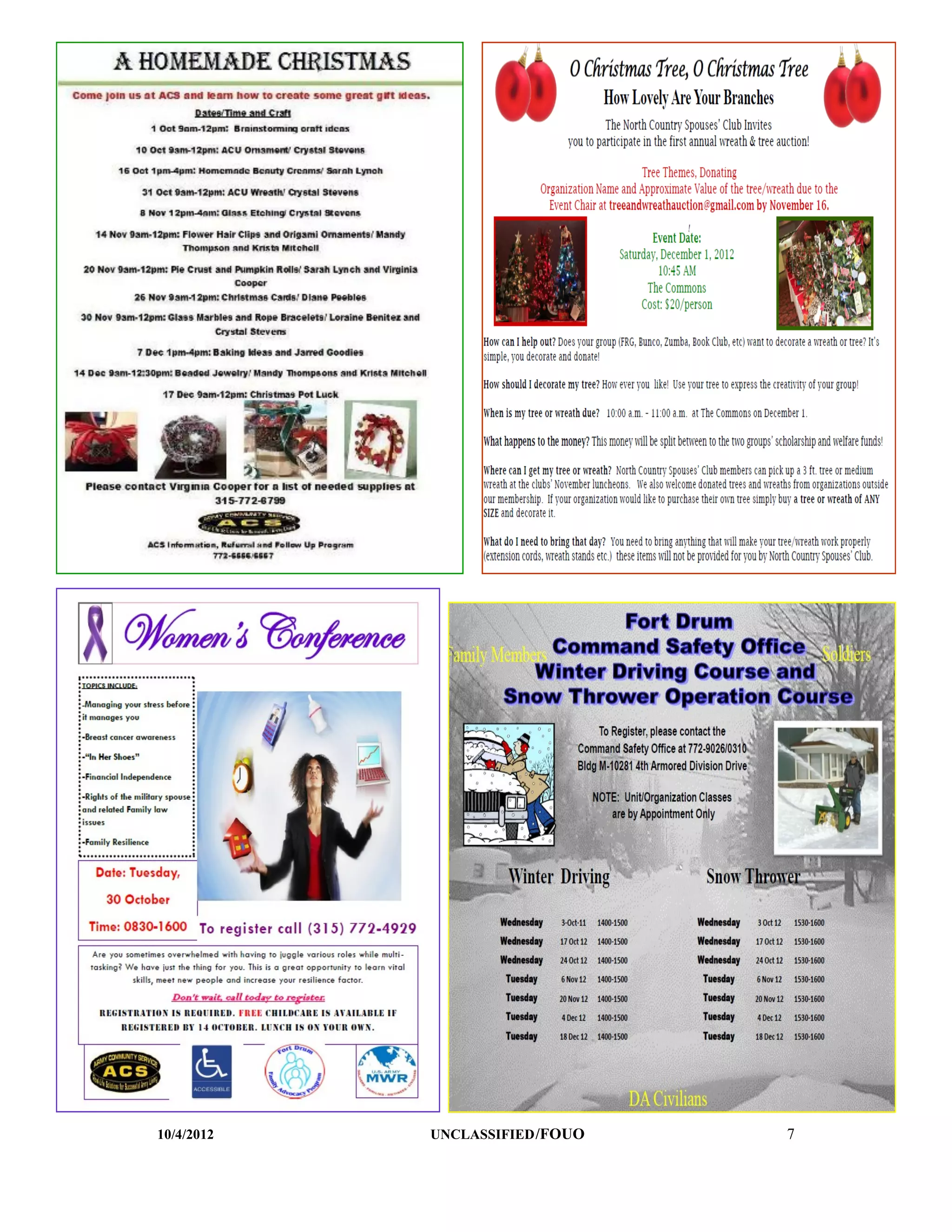 10/4/2012   UNCLASSIFIED /FOUO   7
 