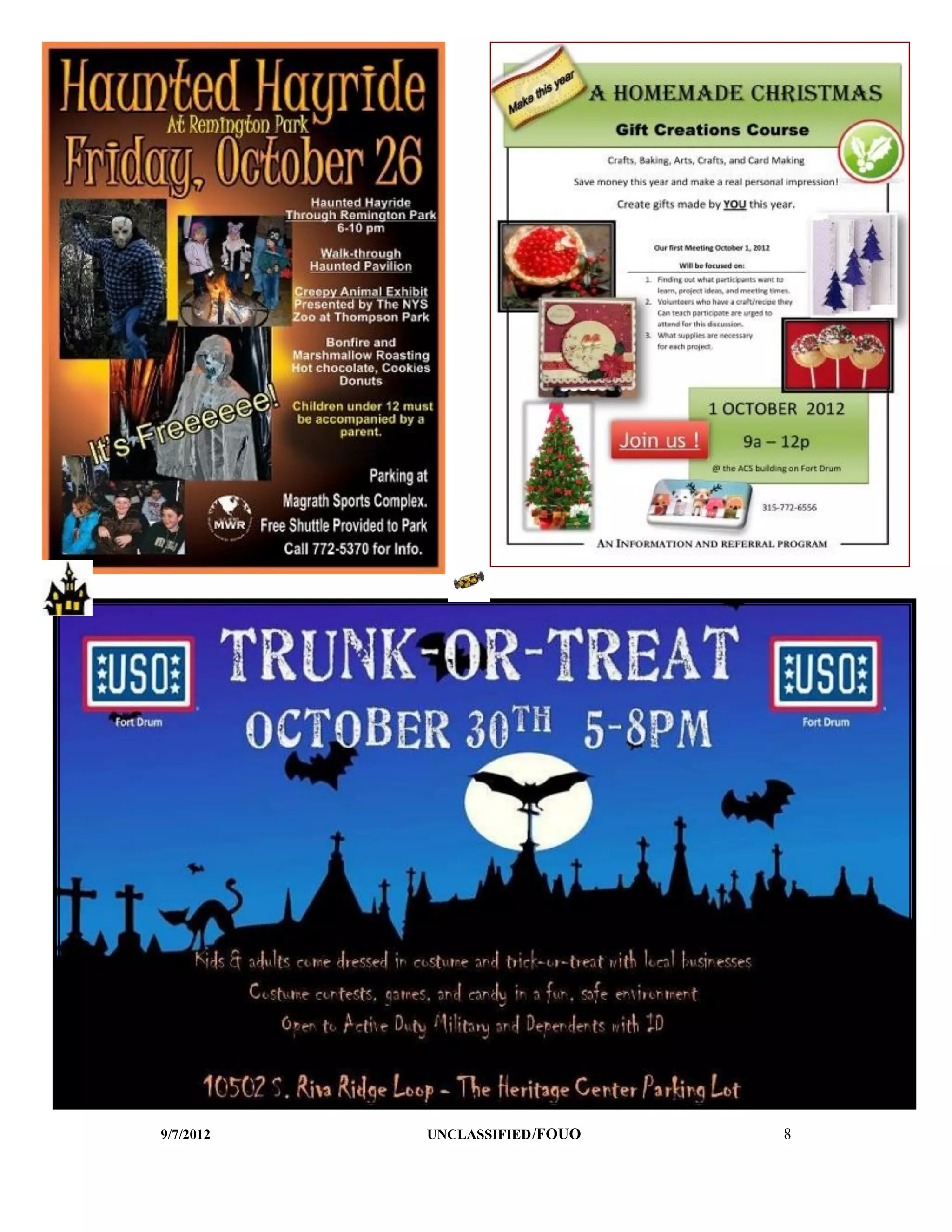 9/7/2012   UNCLASSIFIED /FOUO   8
 