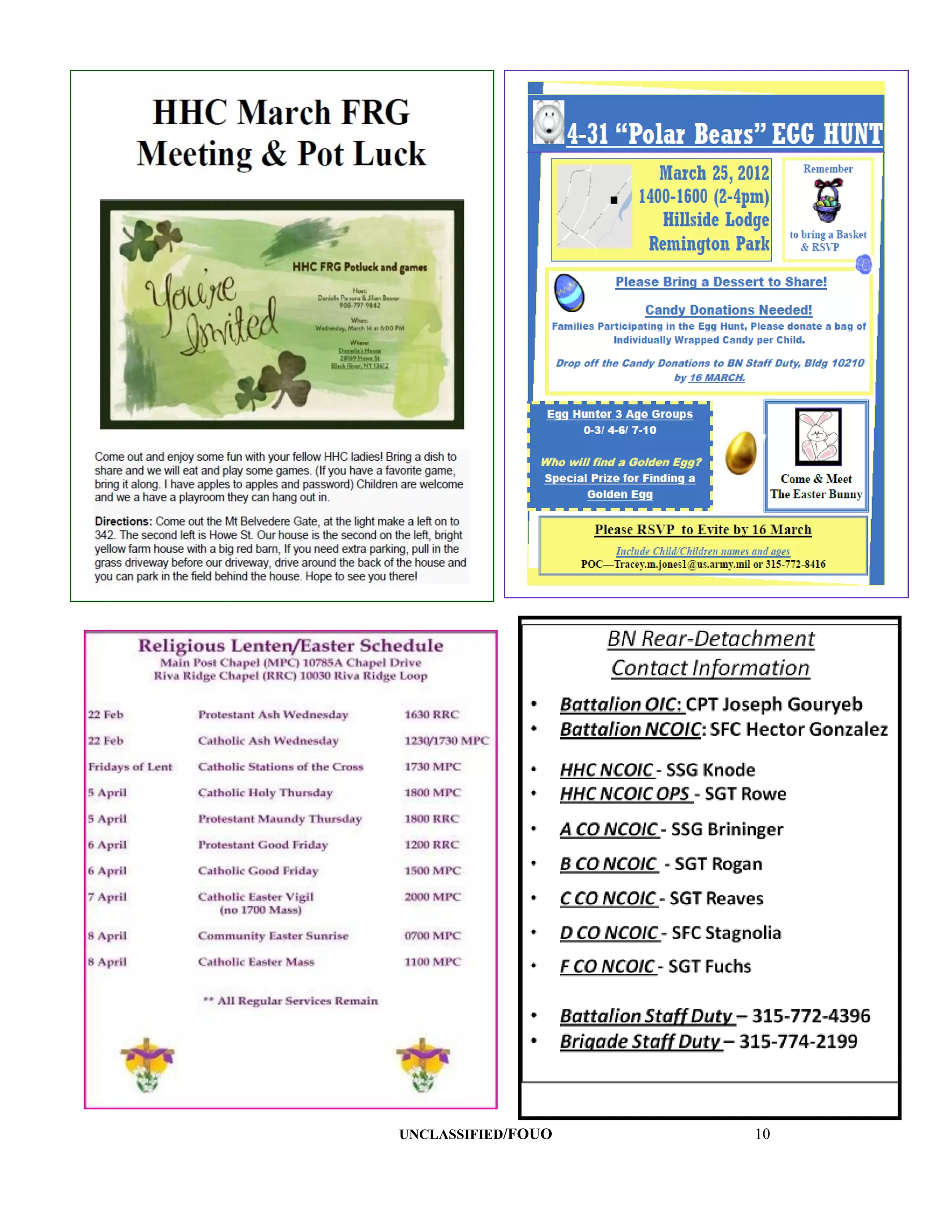 UNCLASSIFIED/FOUO   10
 