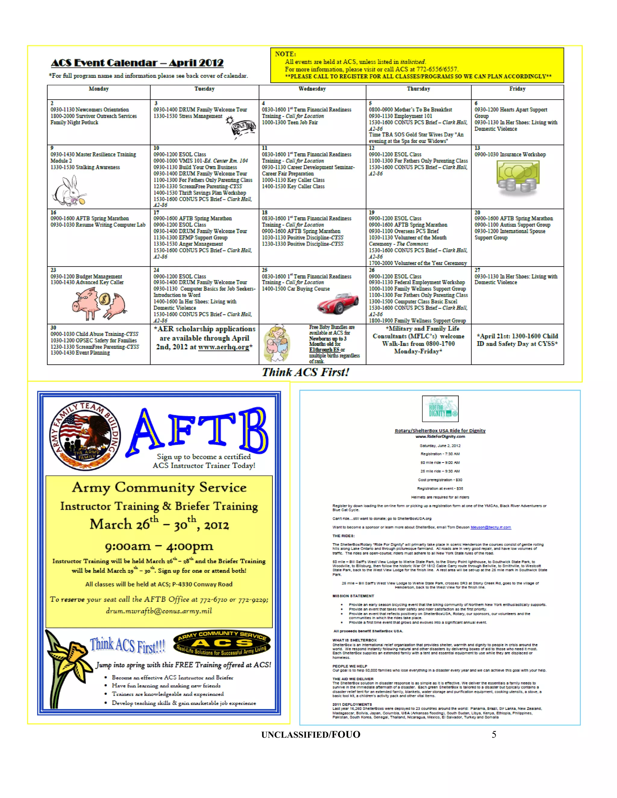 UNCLASSIFIED/FOUO   5
 