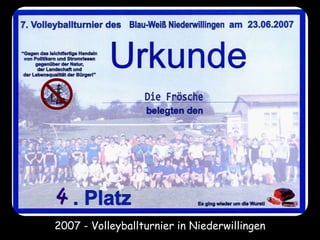 2007 - Volleyballturnier in Niederwillingen