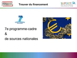 Trouver du financement




7e programme-cadre
&
de sources nationales
 