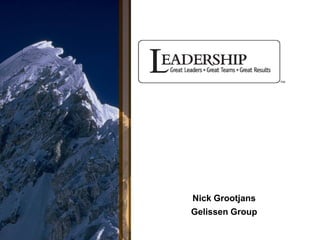 Nick Grootjans
Gelissen Group
 