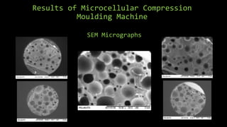 Results of Microcellular Compression
Moulding Machine
SEM Micrographs
 