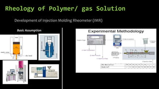 Rheology of Polymer/ gas Solution
Development of Injection Molding Rheometer (IMR)
Basic Assumption
 