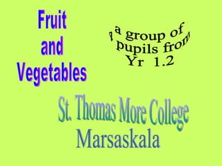 Fruit  and Vegetables a group of  4 pupils from Yr  1.2 St. Thomas More College Marsaskala 