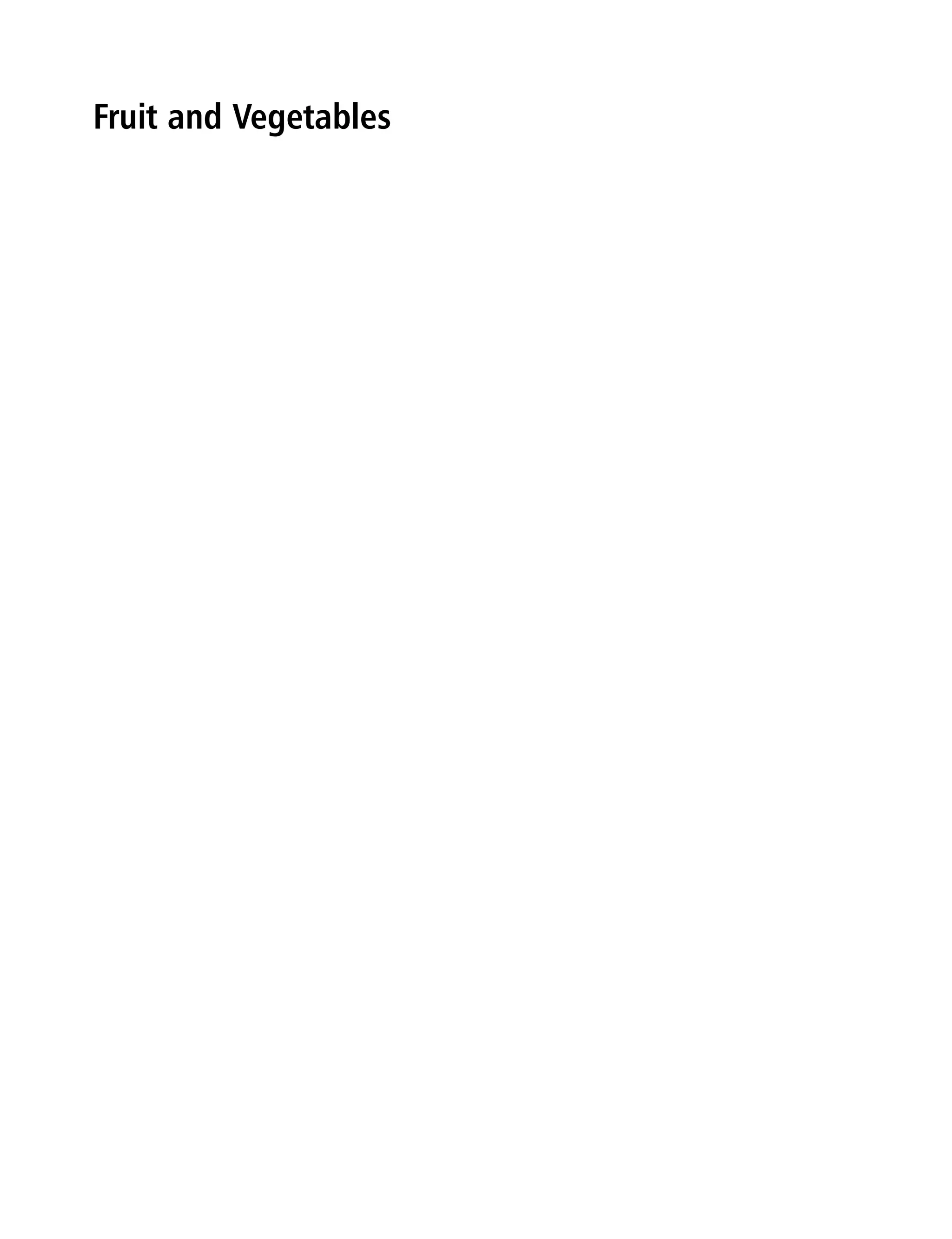 Fruit and vegetables Harvesting, Handling and Storage PDF