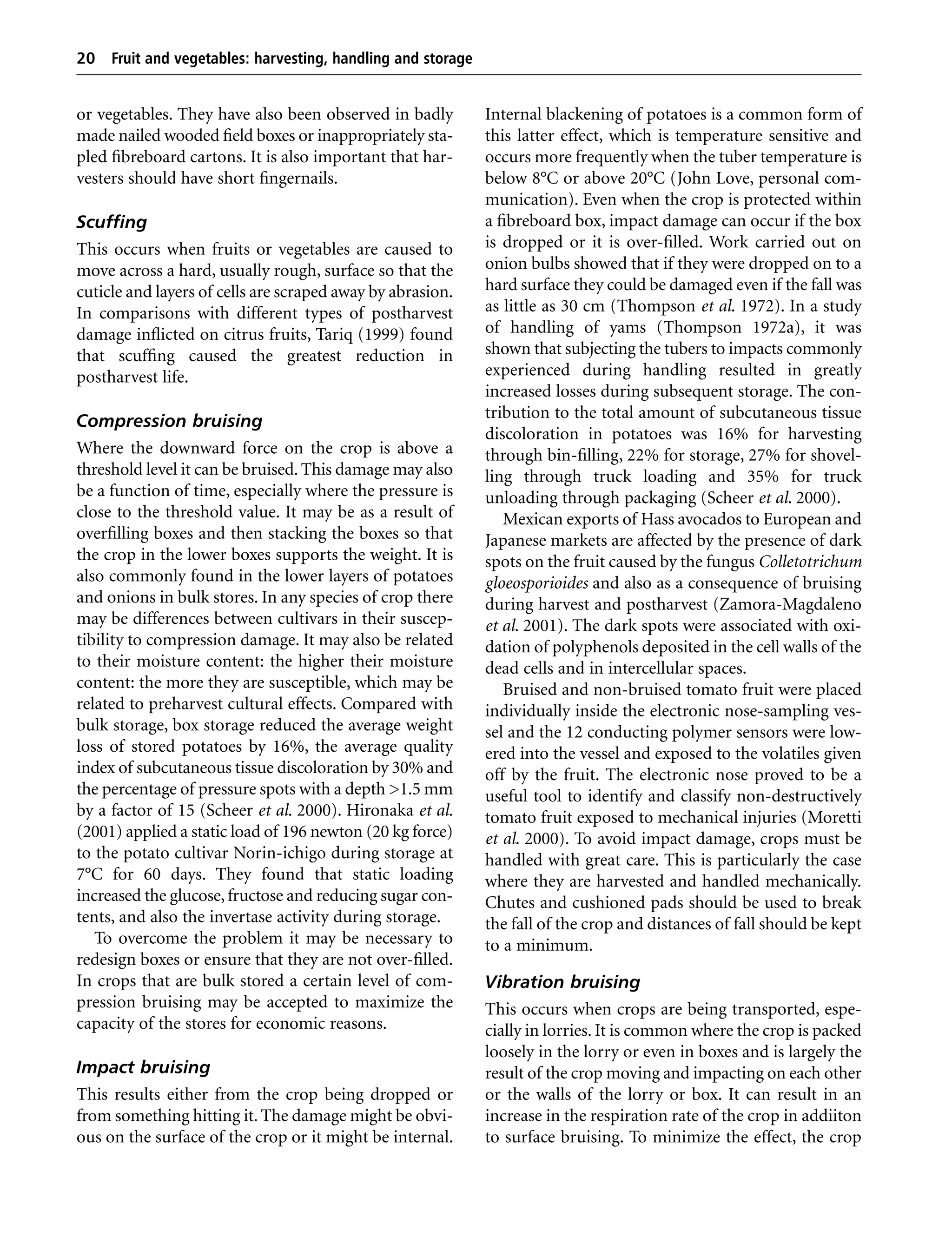 Fruit and vegetables Harvesting, Handling and Storage PDF