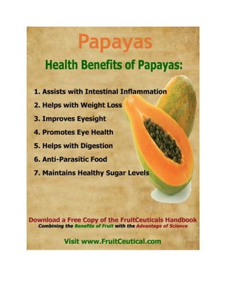 FruitCeutical Handbook At-a-Glance - Natural Health Benefits of Fruit