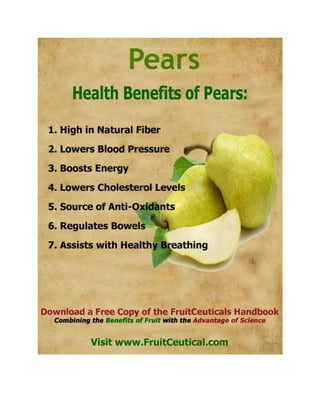FruitCeutical Handbook At-a-Glance - Natural Health Benefits of Fruit