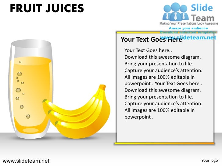 Fruit juices powerpoint presentation slides.