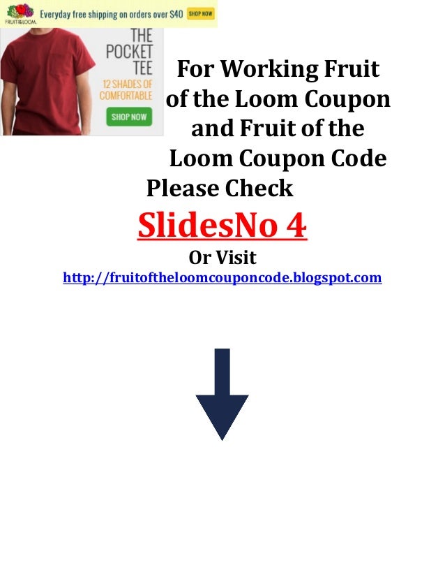 Fruit of the loom coupon code