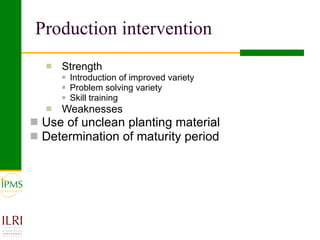 IPMS experience sharing workshop: Fruits group report