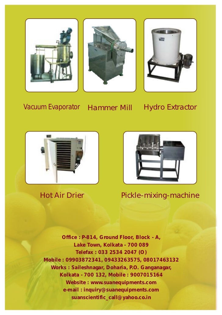 Fruits & vegetables processing
