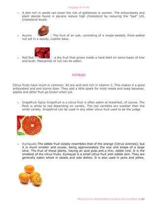 Classification of fruits