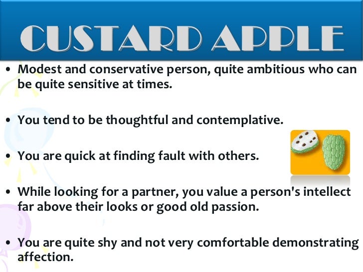 Fruits andpersonalities