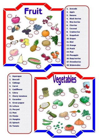 Fruits vegetables