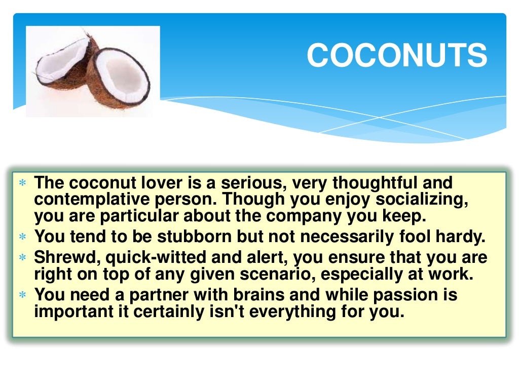 Fruits and Personalities