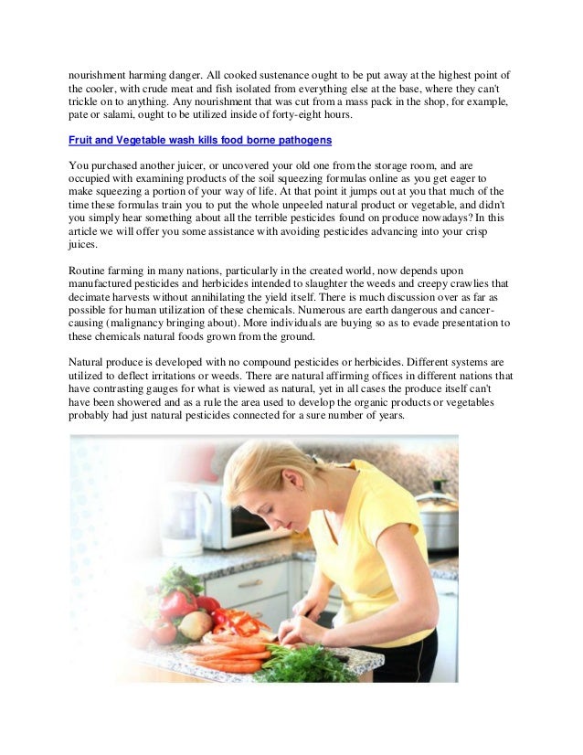 Fruit and Vegetable wash kills Salmonella