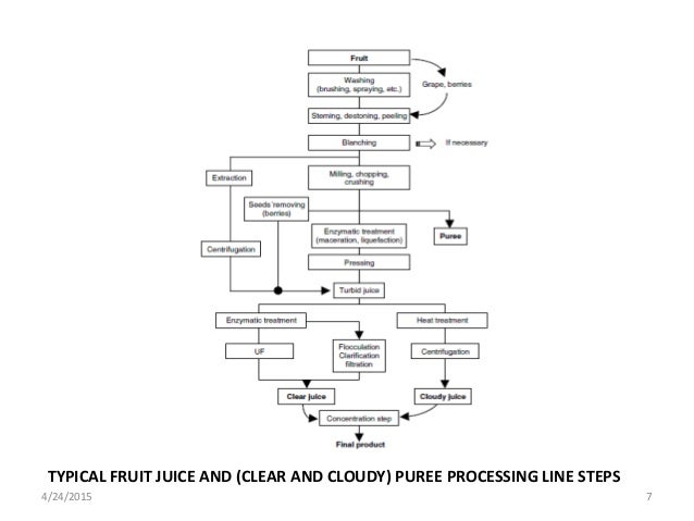 Orange Juice Processing Flow Chart