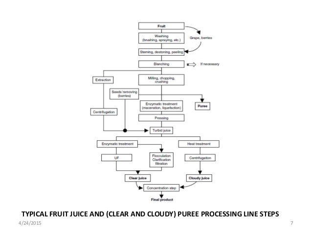 Fruits and vegetable processing 1 process flow diagram apple juice 
